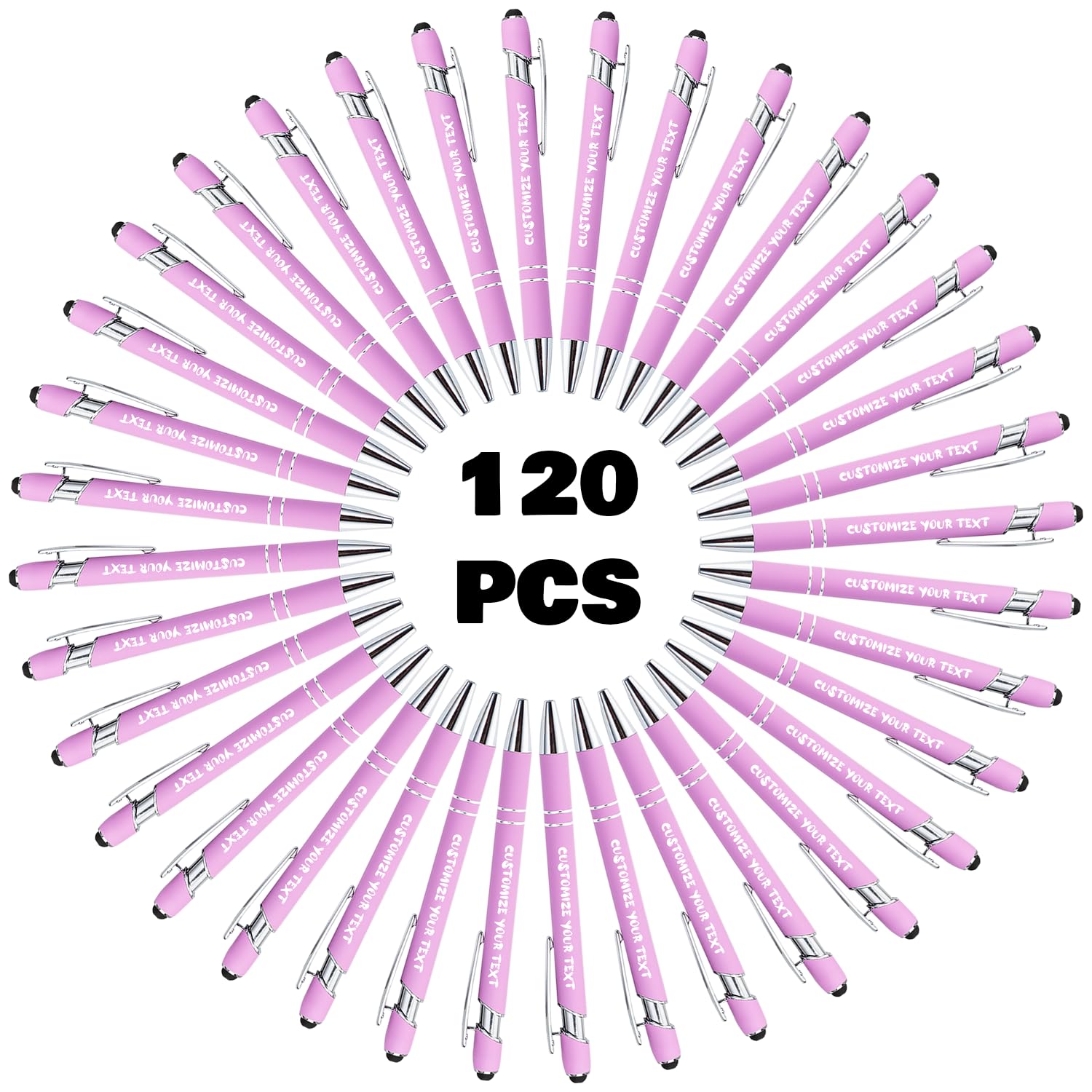 AIFLM Personalized Pens with Name in Bulk Up to 500 Pcs Engraving Ballpoint Pens Set with Your Name Text for Business,Graduation,Wedding,Birthday,Christmas