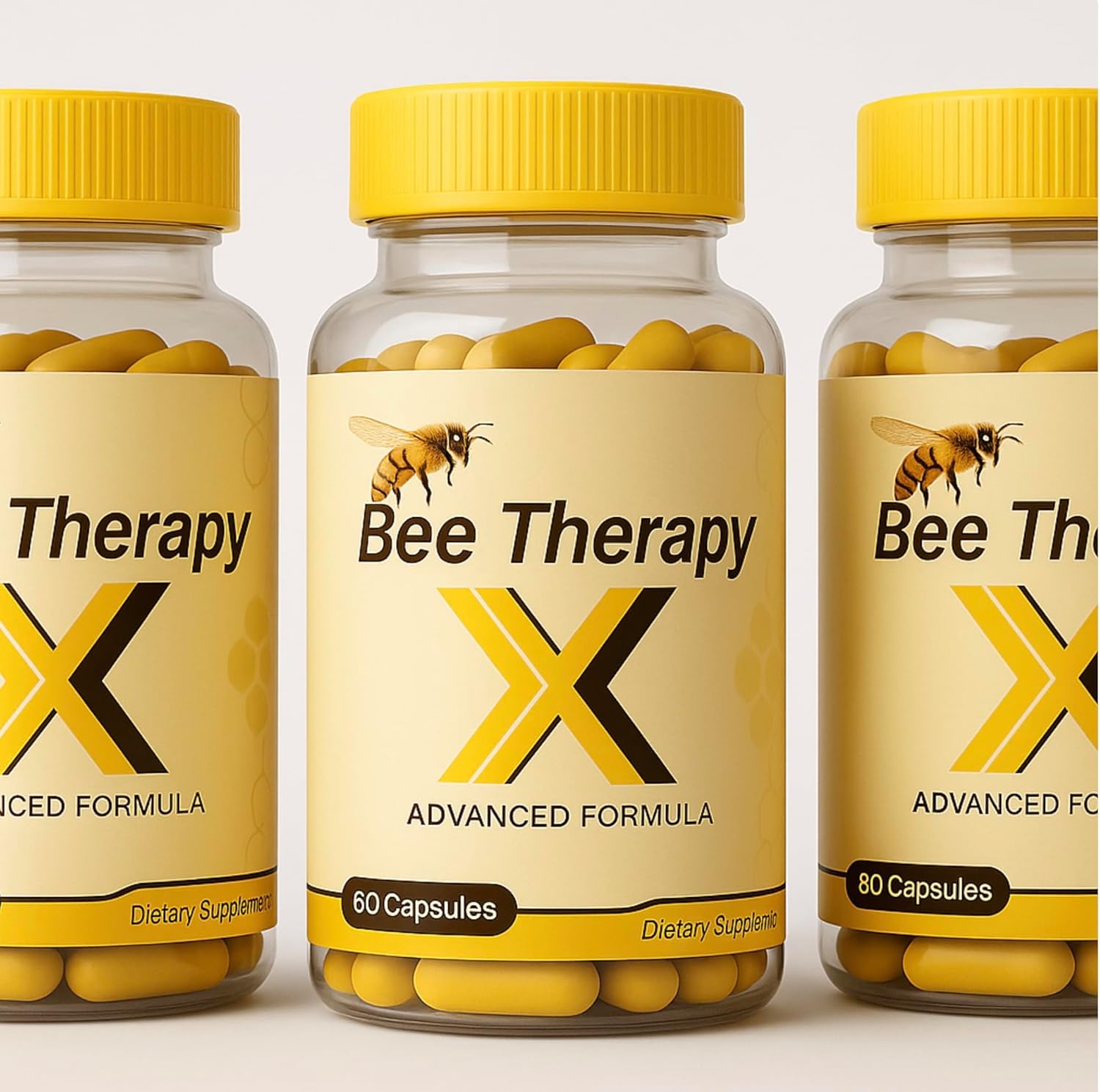 Bee Therapy X Venom Dietary Supplement - Glucosamine Turmeric Blend, Improves Joint Health, Mobility and Comfort Supplement - Extra Strength Pills - Natural Health Complex – 180 Capsules Pack 3