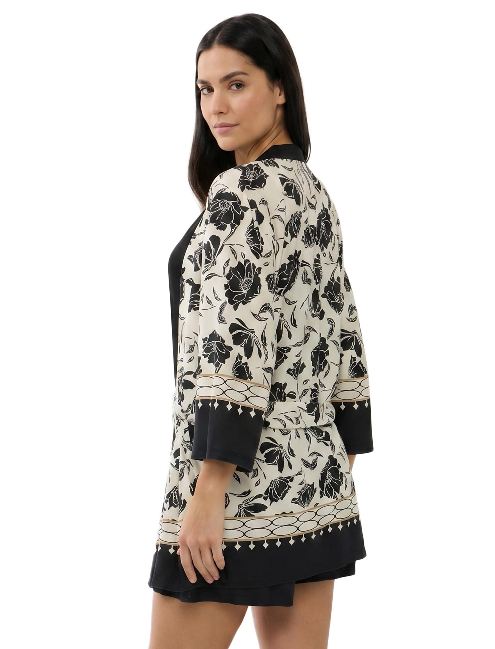 Vivisence Mujer Conjunto Pijama Top Shorts Y Bata Algodón Suavidad Diaria