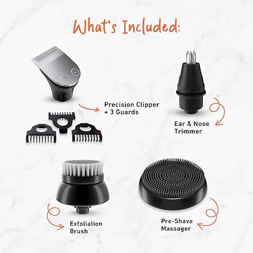 Miniatura 4 de BaldiePro - Kit de accesorios de 7 piezas, recortadores de orejas y nariz para corte de pelo de hombres, ideal para principiantes, la mejor