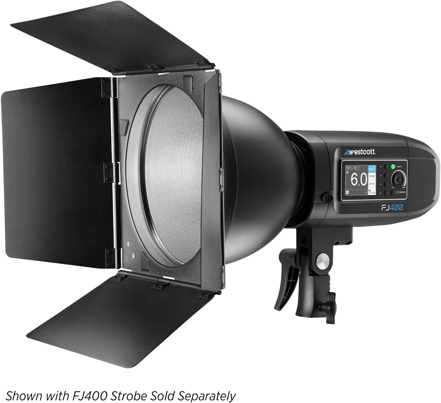 Westcott Barndoor Set with Theatrical Gels (Red, Blue, Green, Yellow, Diffusion) for 70-Degree Wide Reflector