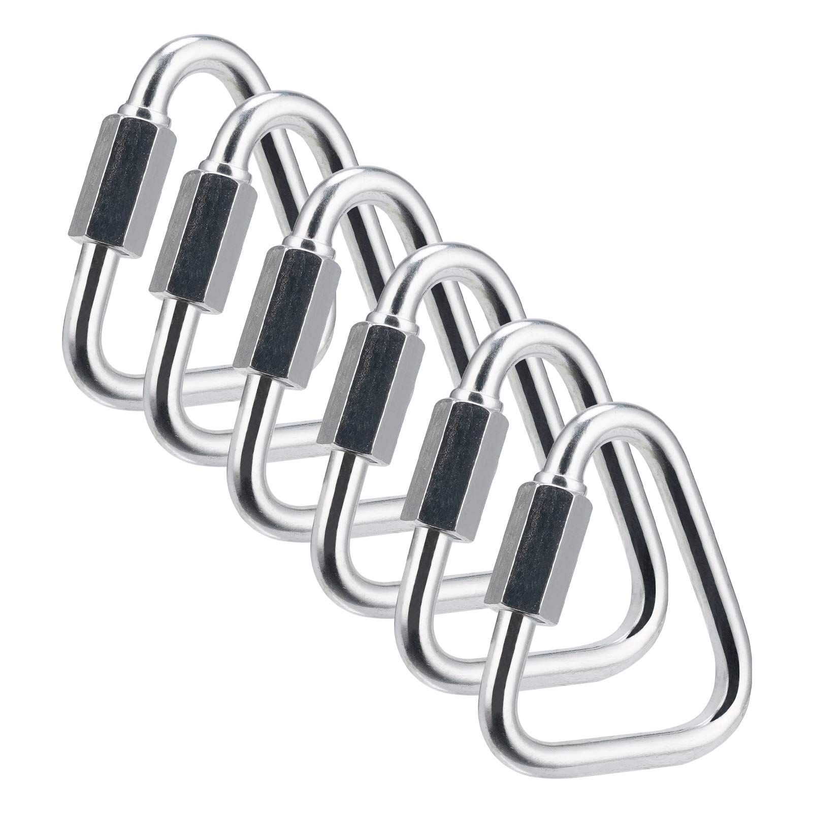 Delta Quick Link Triangle Locking Carabiner 1/4" M6 6MM 6pcs