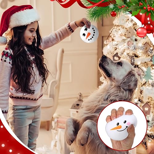 Miniatura 2 de 24 juguetes de Navidad para perros de 3.15 pulgadas de peluche de Navidad, pelotas de tenis de Navidad para perros pequeños, medianos y grandes,