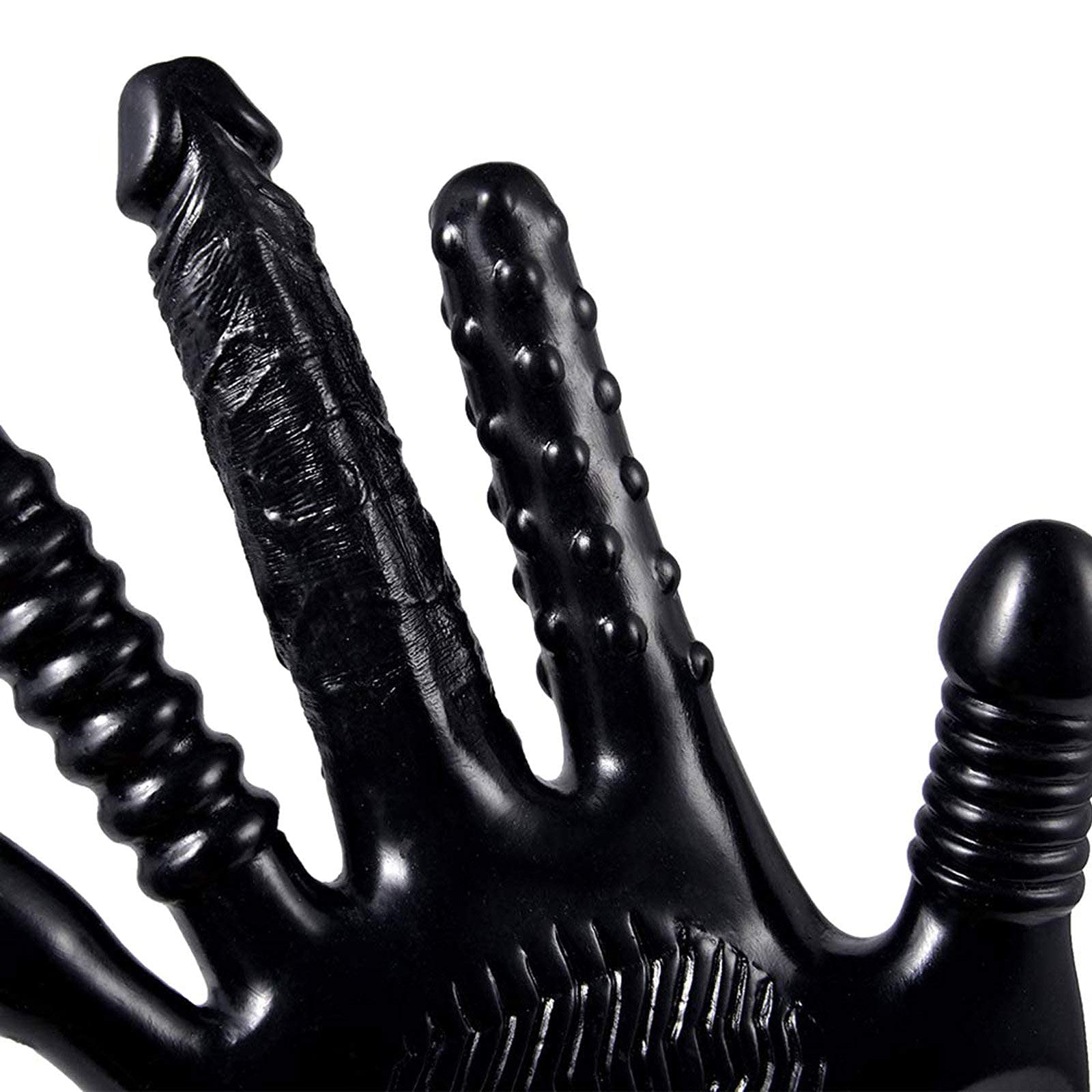 Sex Massage Handschuhe Finger Handschuhe Massagegeräte Vibrationshandschuhe G-Punkt Stimulator 5 Arten Von Gerippten Künstlichen Penis Flirten Masturbation Spielzeug Massage-Handschuh