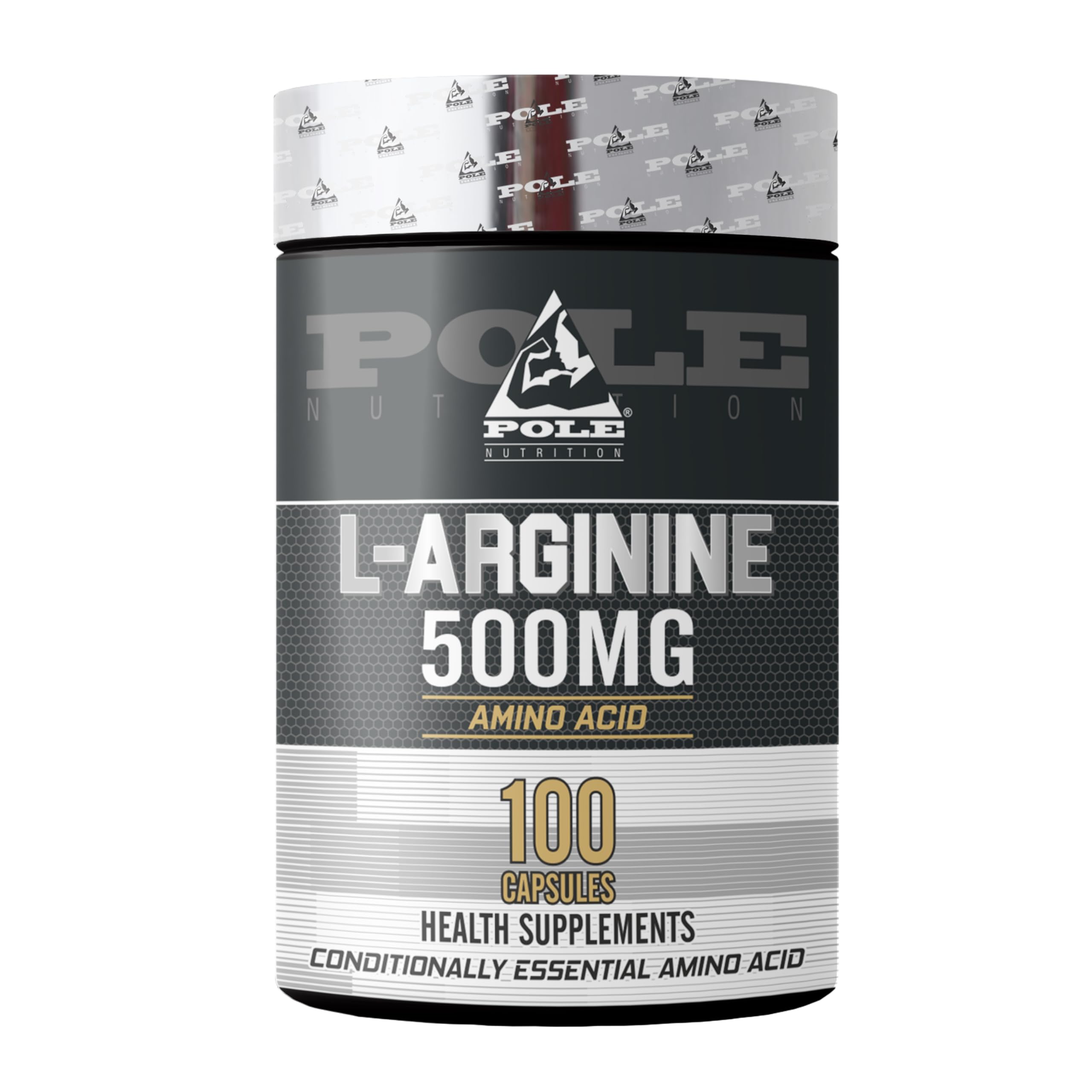 Pole Nutrition L-Arginine Essential Amino Acid 500mg | 100 Capsules - Premium Cardiovascular Support and Nitric Oxide Production
