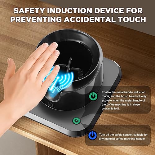 Miniatura 5 de NUETRAL NS300 - Limpiador de portafiltros eléctrico, máquina automática de limpieza de posos de café, caja de golpeo para café expreso, ventosa de