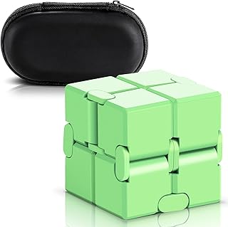 Fidget Cube, Nylon Infinity Cube Fidget Desk Toy, Durable and Skin-Friendly Handheld Cool Gadgets, Cute Mini Adult Fidget Toys for Stress and Anxiety Relief and Kill Time (Bright Green)