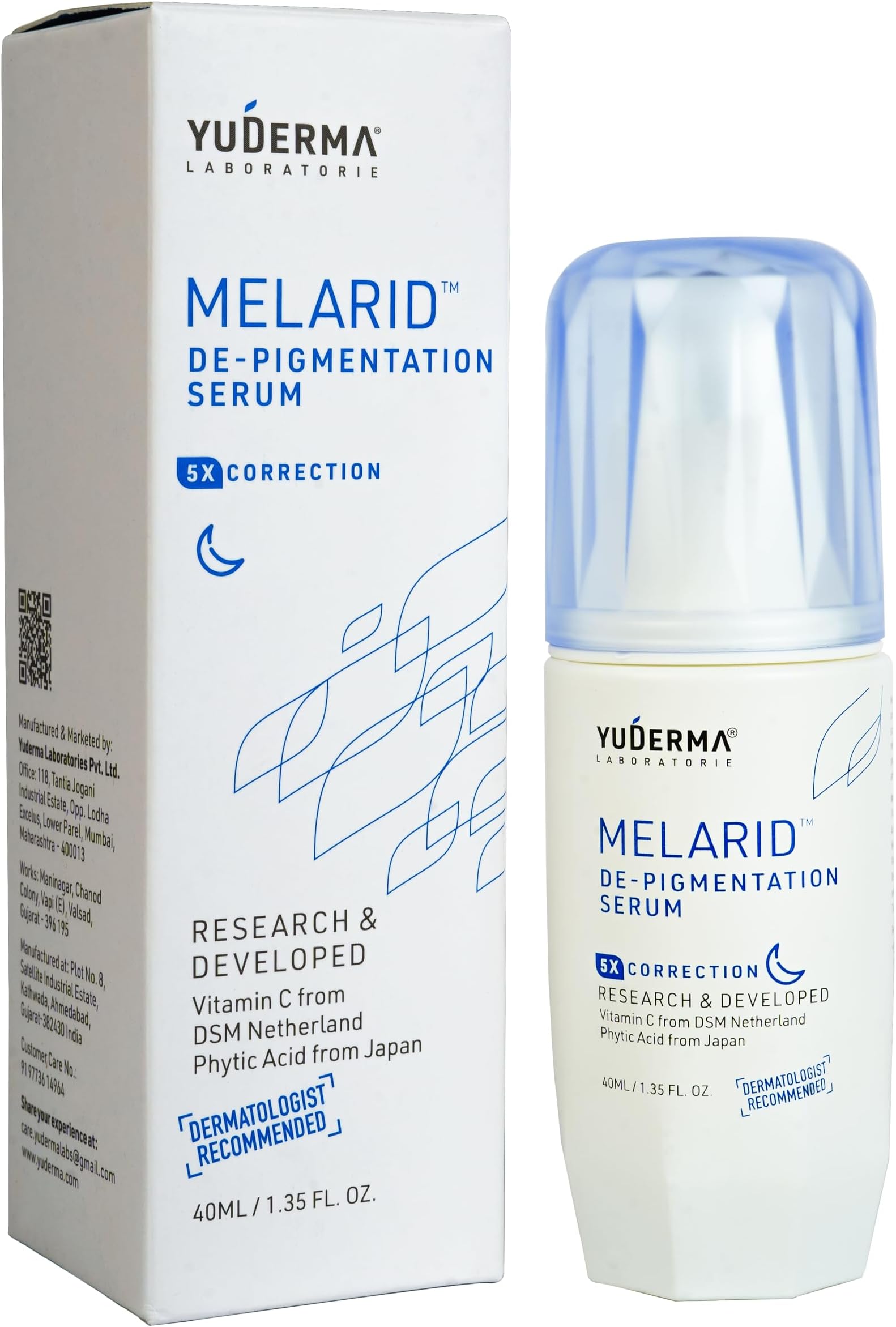 YUDERMA Melarid 5X CORRECTION De-Pigmentation Serum, 40 Ml