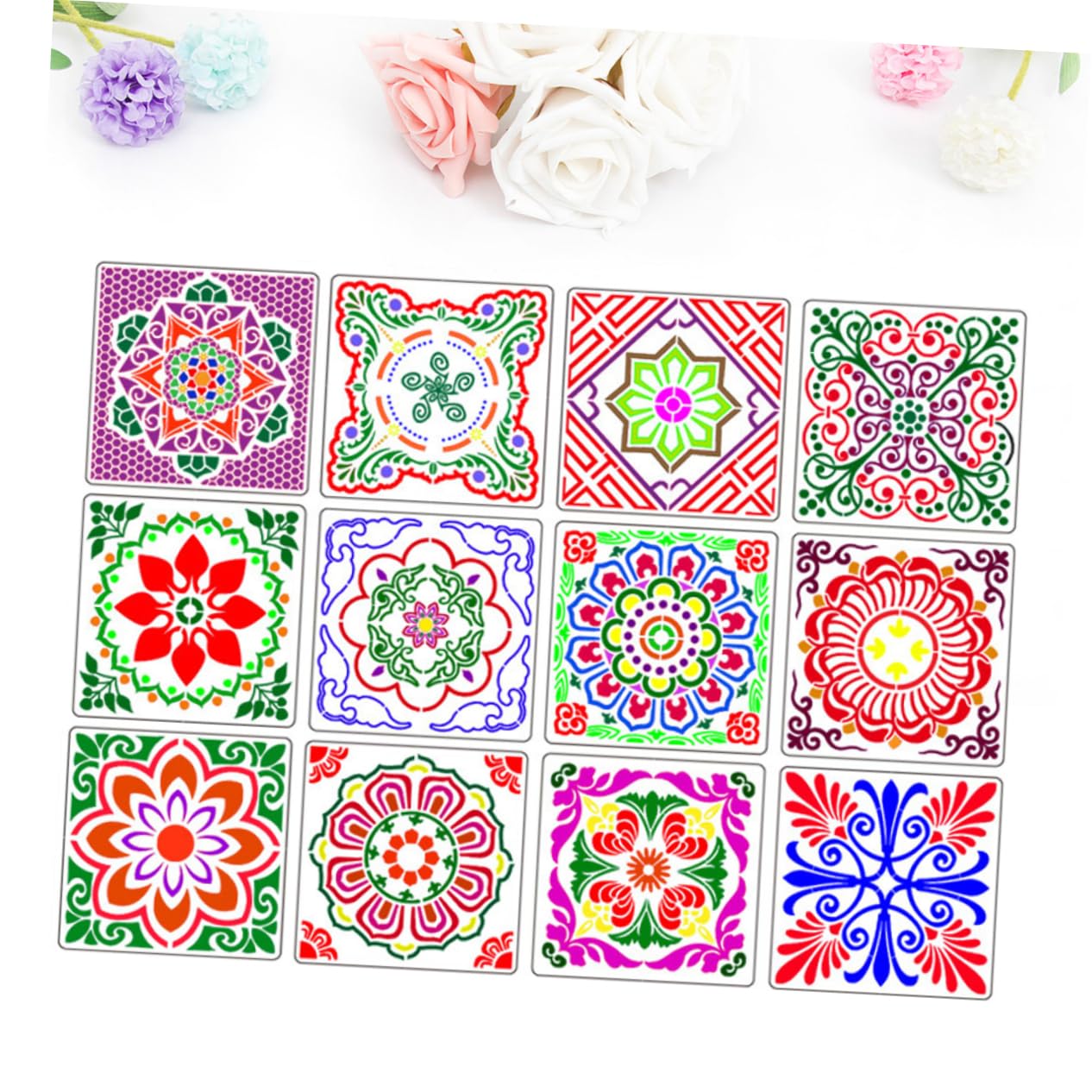 Operitacx 36piezas Plantillas De Mandala Reutilizables Para Pintura y Dibujo Estampas De Decoración Diseño Creativo Para Manualidades y Proyectos De Arte
