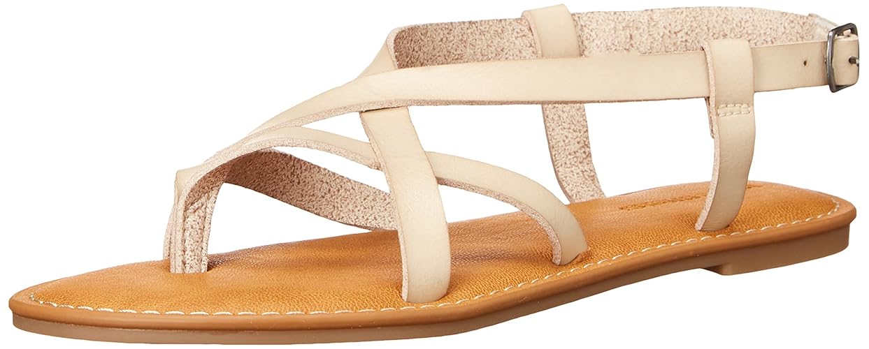 Amazon Essentials Women's Casual Strappy Sandal - 9.5 Wide - Taupe