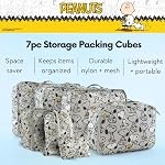 Franco Soft Organization Travel Storage Packing Cubes, 7 Piece Set, Peanuts-Snoopy