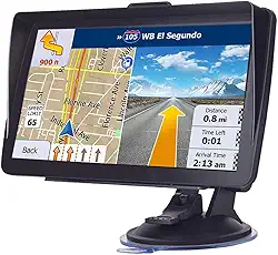 Sistema de navegação GPS de 17 cm para carros, caminhões e trailers com orientação de voz, tela sensível ao toque