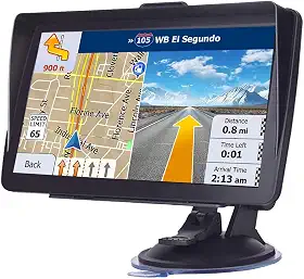 Sistema de navegação GPS de 17 cm para carros, caminhões e trailers com orientação de voz, tela sensível ao toque