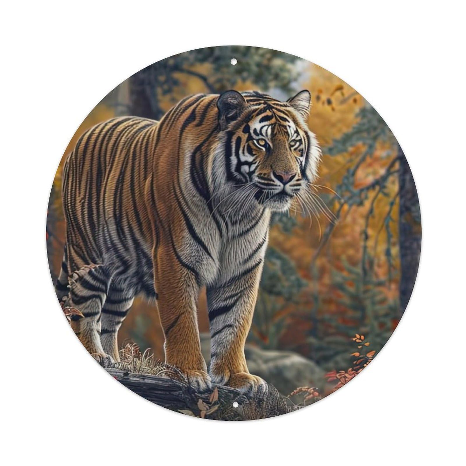 Animal Tigers in The Forest Metal Tin Sign