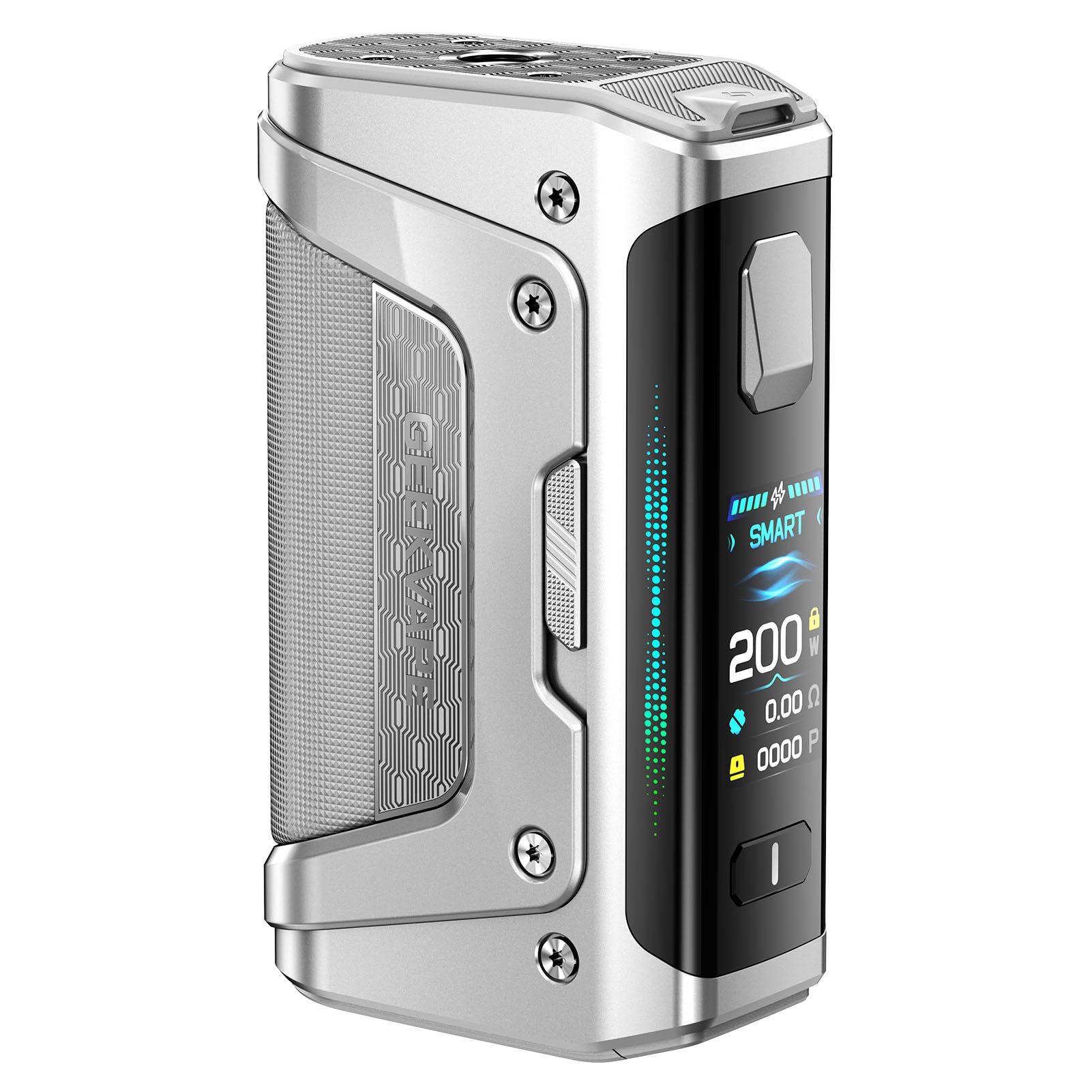 GEEKVAPE Aegis Legend 5 Mod |200W Various Working Mode: ECO/SMART/NORMAL/CUSTOM/TC Support, Support Z Sub Ohm Tank/Z Nano 2 Tank/Z Fli 2 Tank, (No Tank/No Coil) (Frost Silber)