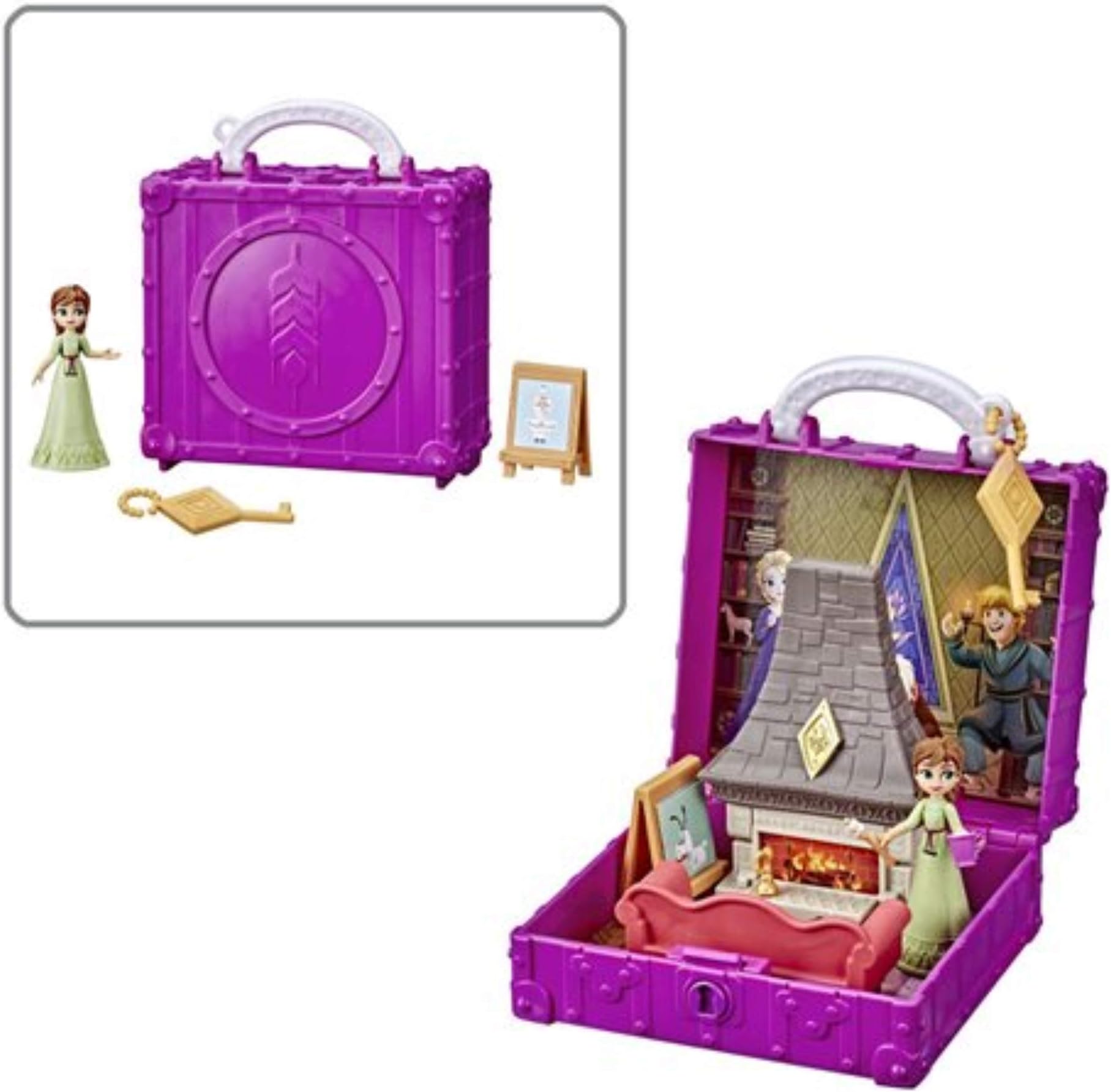 Frozen 2 Pop Adventures Family Game Night Pop-Up Playset with Handle, Including Anna Doll, Toy Inspired 2