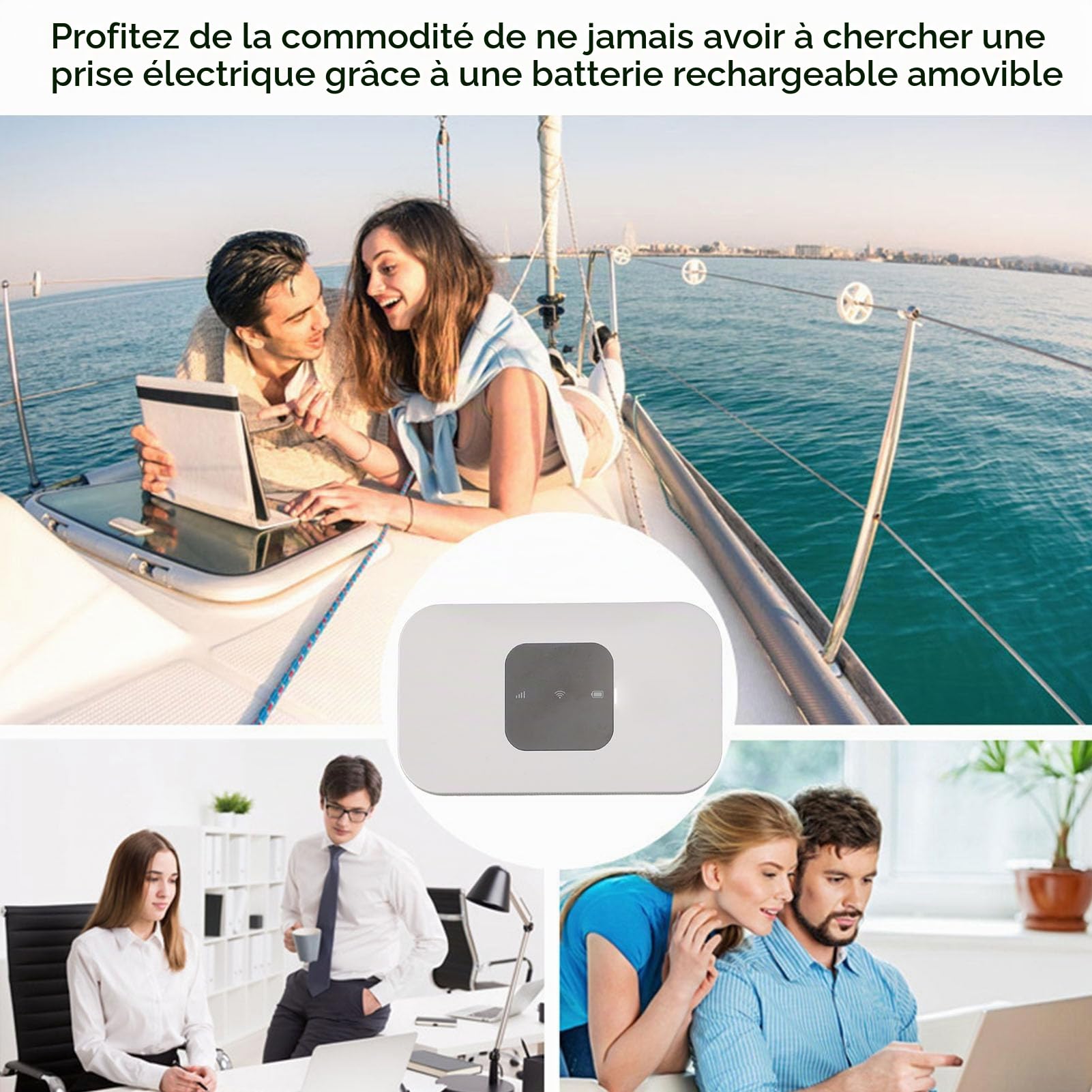 Hotspot WiFi Mobile débloqué, Routeur 4G LTE avec Emplacement pour Carte SIM, Vitesse de Transmission jusqu'à 150 Mbps, Routeur WiFi Portable pour Le Camping à Domicile, jusqu'à