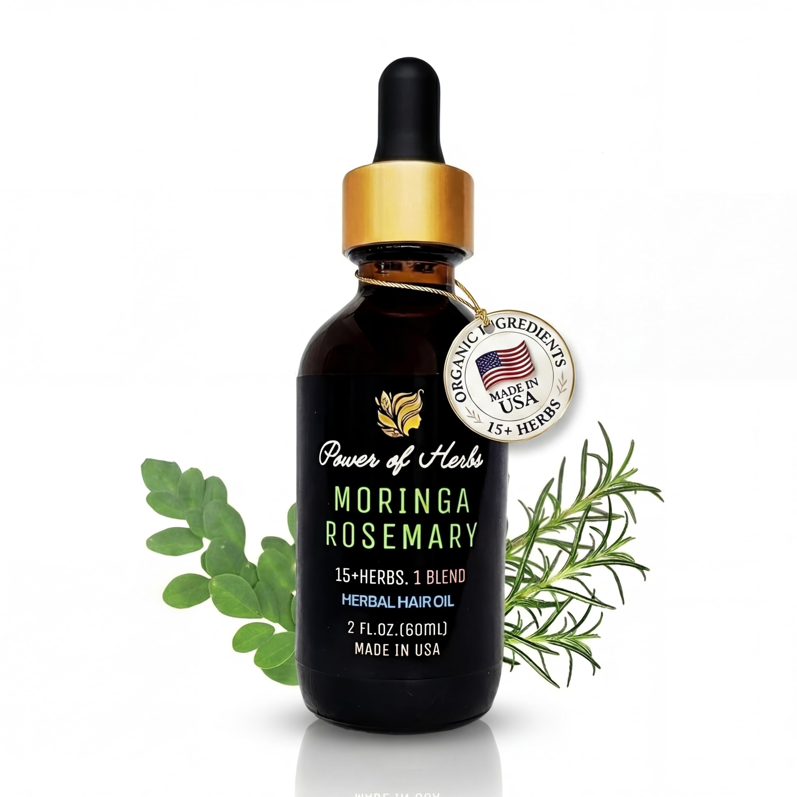 Herbal Hair Growth Oil for Healthy Hair & Scalp,Made in USA,2 fl oz