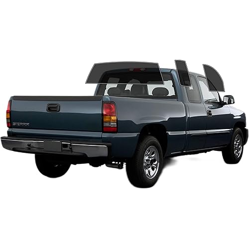 AUTOTEK Precut Windows Tint Film All Sides Cars Sun Blocking Protection Privacy Anti Shatter Glass 2 Ply Film 25% Tint Shade kit for GMC Sierra 1500 Extended 1999-2006