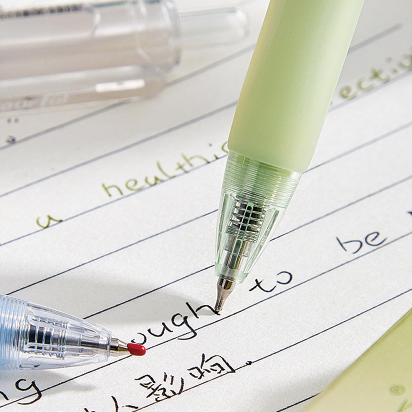 5 Pcs Cute Gel Pens Retractable Pens 0 5mm Black Ink Writing Pen Office School Supplies Aesthetic Pastel — view 6