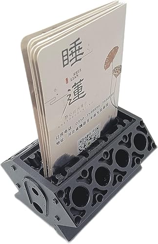 Soporte para tarjetas de visita de mecanizado CNC, soporte de tarjeta de visita de aluminio, organizador de tarjetas de visita de granallado, V8