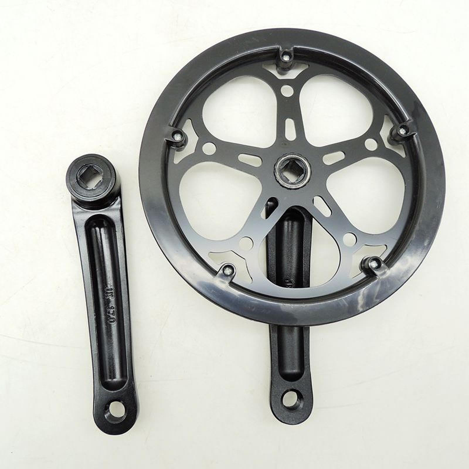Guarnitura per bicicletta ad alta resistenza, set per bicicletta pieghevole, bici da strada, nero, 170 mm