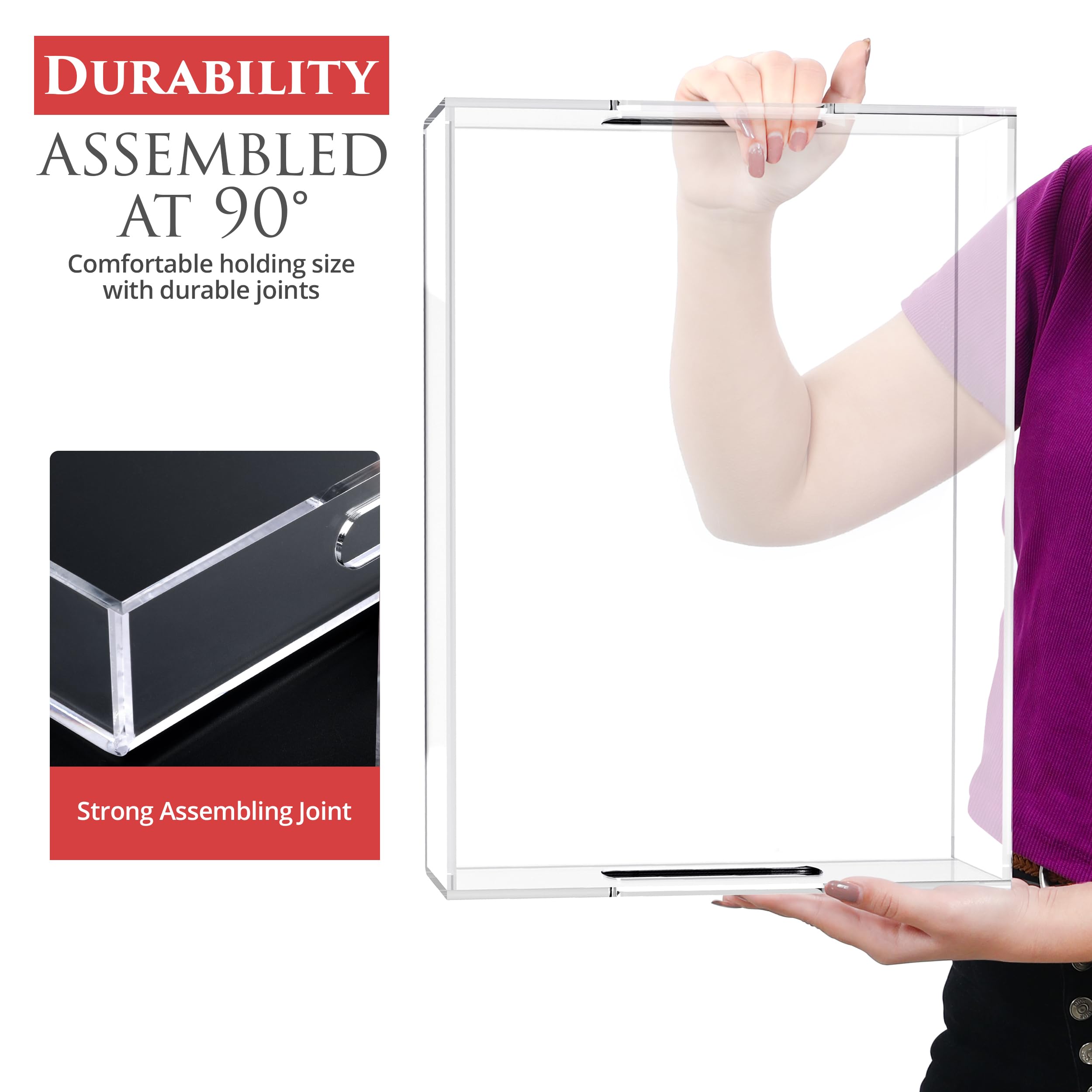 Plateau En Acrylique Transparent Pour Servir 40,6 X 30,5 X 5