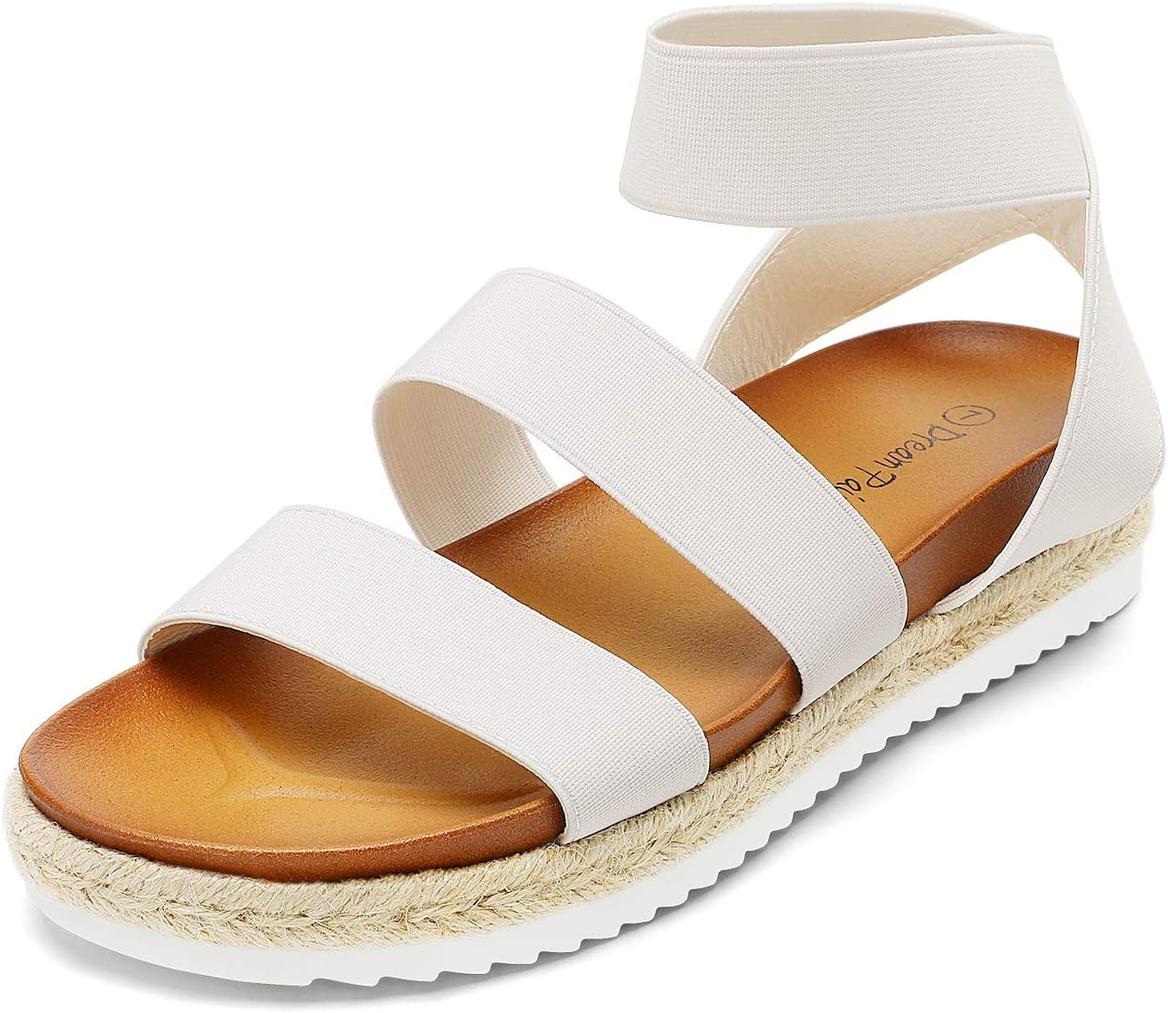 DREAM PAIRS Women’s Open Toe Ankle Strap Espadrille Flatform Platform Wedge Sandals