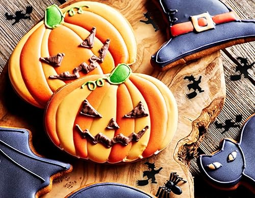 Miniatura 6 de ONLYKXY 600 piezas de confeti negro para fiesta de Halloween, confeti de mesa y bricolaje (bruja)