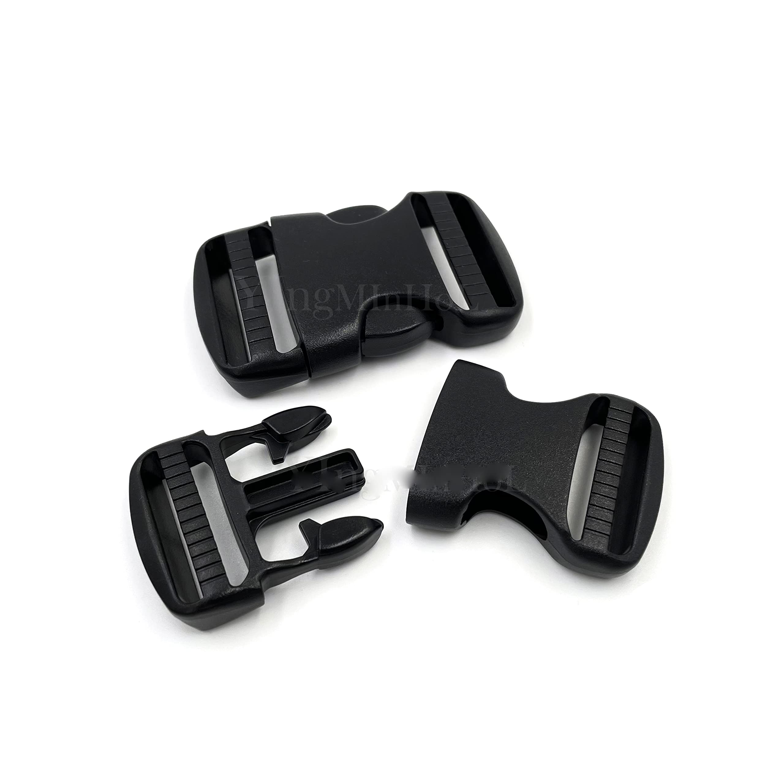 20mm/25mm/32mm/38mm/50mm negro doble hebillas de liberación lateral ajustable mochila táctica cinturón piezas correa correa