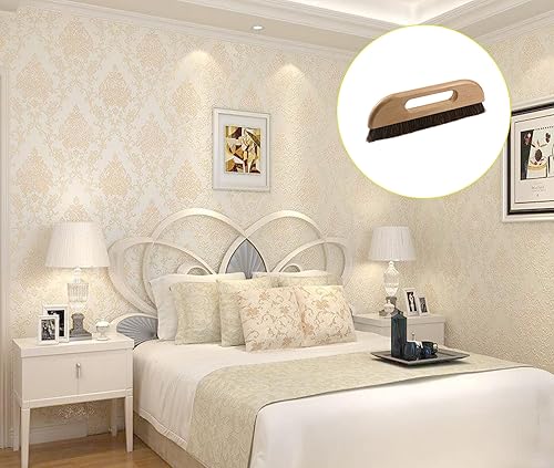 Miniatura 19 de KUMGROT Suministros de eliminación de papel de pared, cepillo alisador de papel tapiz, cepillo de pasta de papel tapiz, herramienta para colgar