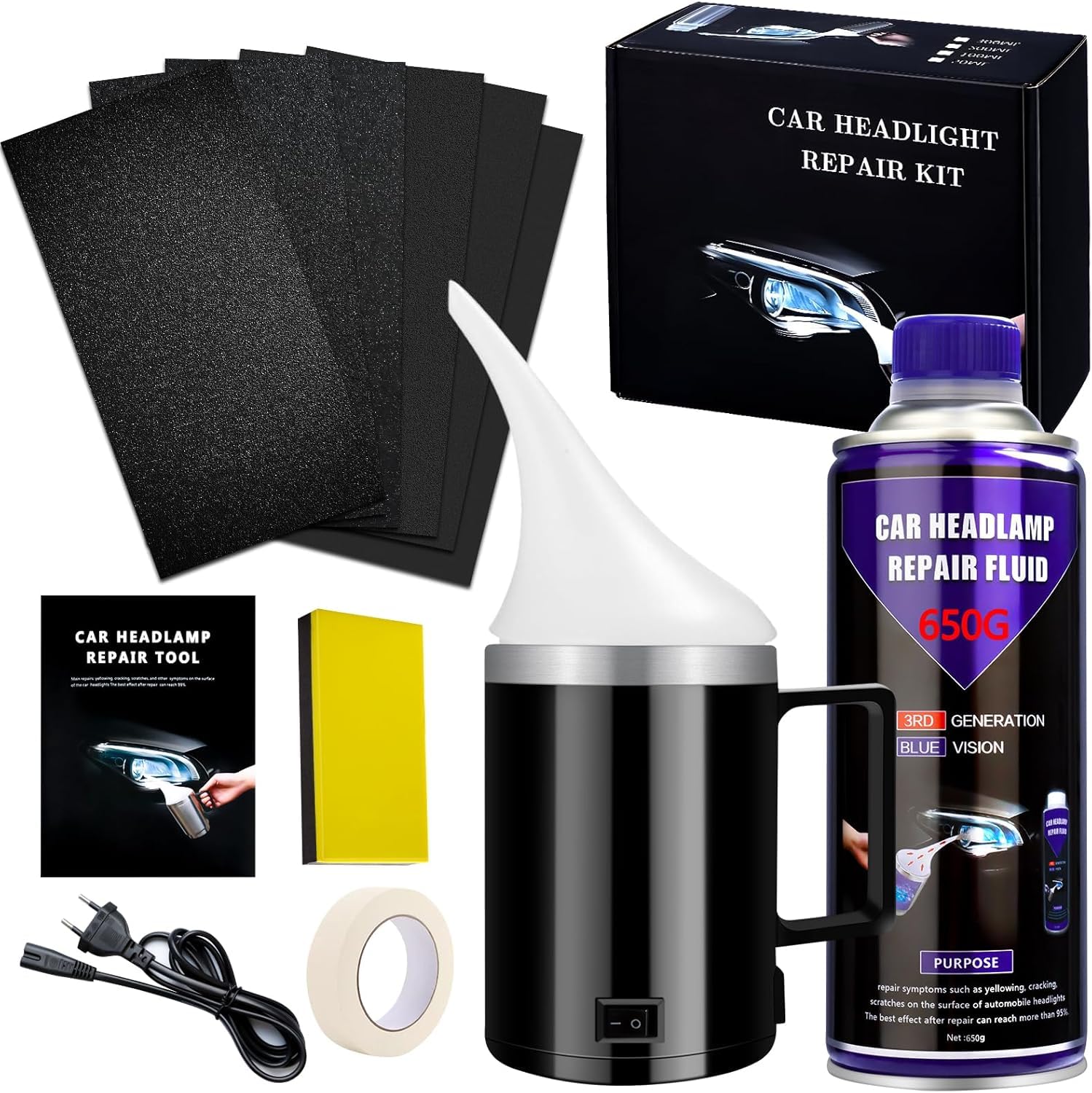 Rinnova Fari Auto Kit - 650 ml
