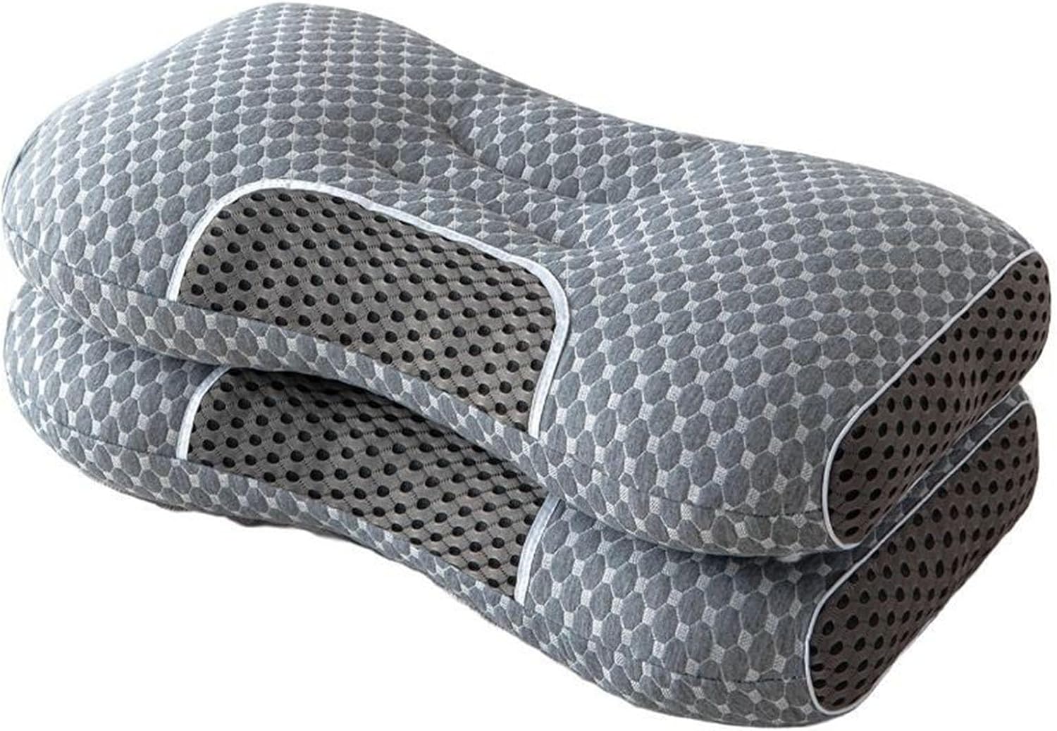 Foam Cervical Memory Pillow, Helps Sleep and Protects The Neck Home Pillow,Gray,70x45cm