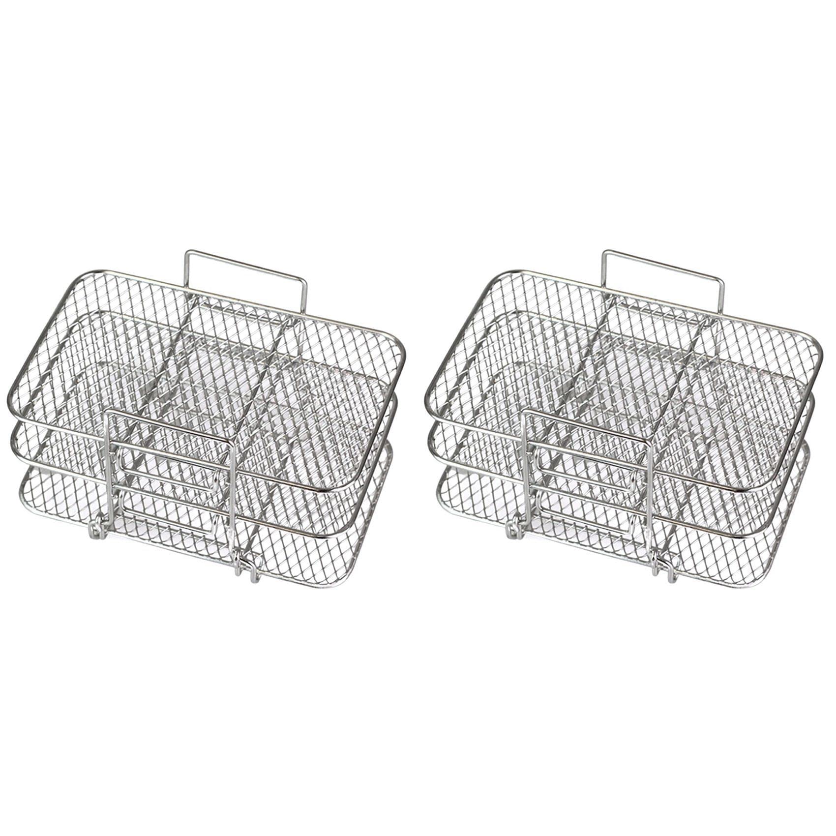 Hndhbfgrt 2X Air Fryer Rack for Dual Air Fryer 304 Stainless Steel Multi-Layer Dehydrator Rack Toast Rack Air Fryer
