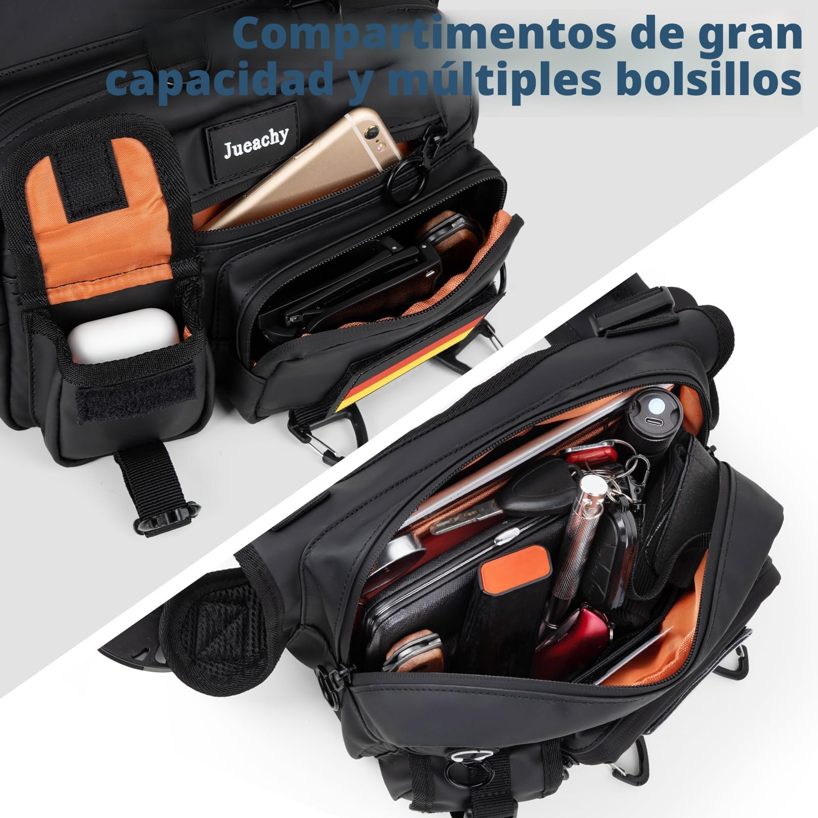 Jueachy Impermeable Chaleco Runing Mujer Hombre: Multifuncional Bolsa de pecho Chaleco Reflectante Runing Con Tirantes Ajustables Para Gimnasio Correr Entrenar