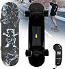 Motorized Skateboard for Commuters with Ultra-Lightweight Design, Remote, 15.5 Mph Max Speed, 9.3 Miles Range, Electric Longboard Perfect for Teens and Adults D-Single-Motor