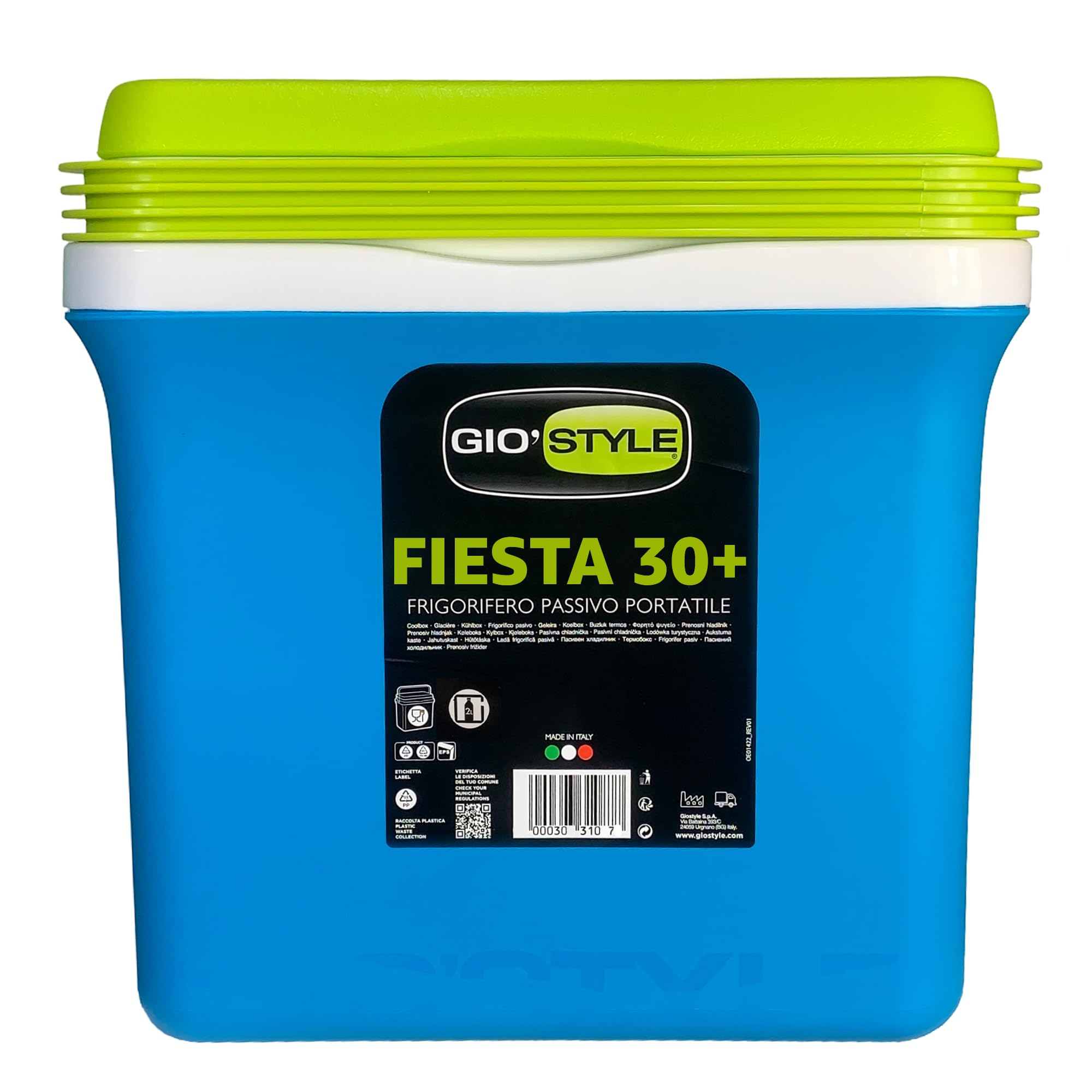 Sicignano | Frigo Box Frigorifero Portatile con Tavoletta Freezer 400ml – Maniglia Ergonomica, Adatto per Campeggio Picnic Attività all'Aria Aperta (Frigo Box + 4 Piastre, 29,5 lt)