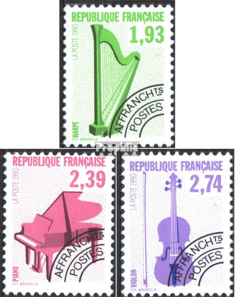 Timbre France 1990 Chanson Chanteur – Série 2783-2788 Neuf Avec Gomme, Collection Musique
