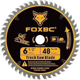 6-1/2" Track Saw Blade 48T Replacement for Makita Plunge Circular Saw, DeWalt Tracksaw, Wen CT1065