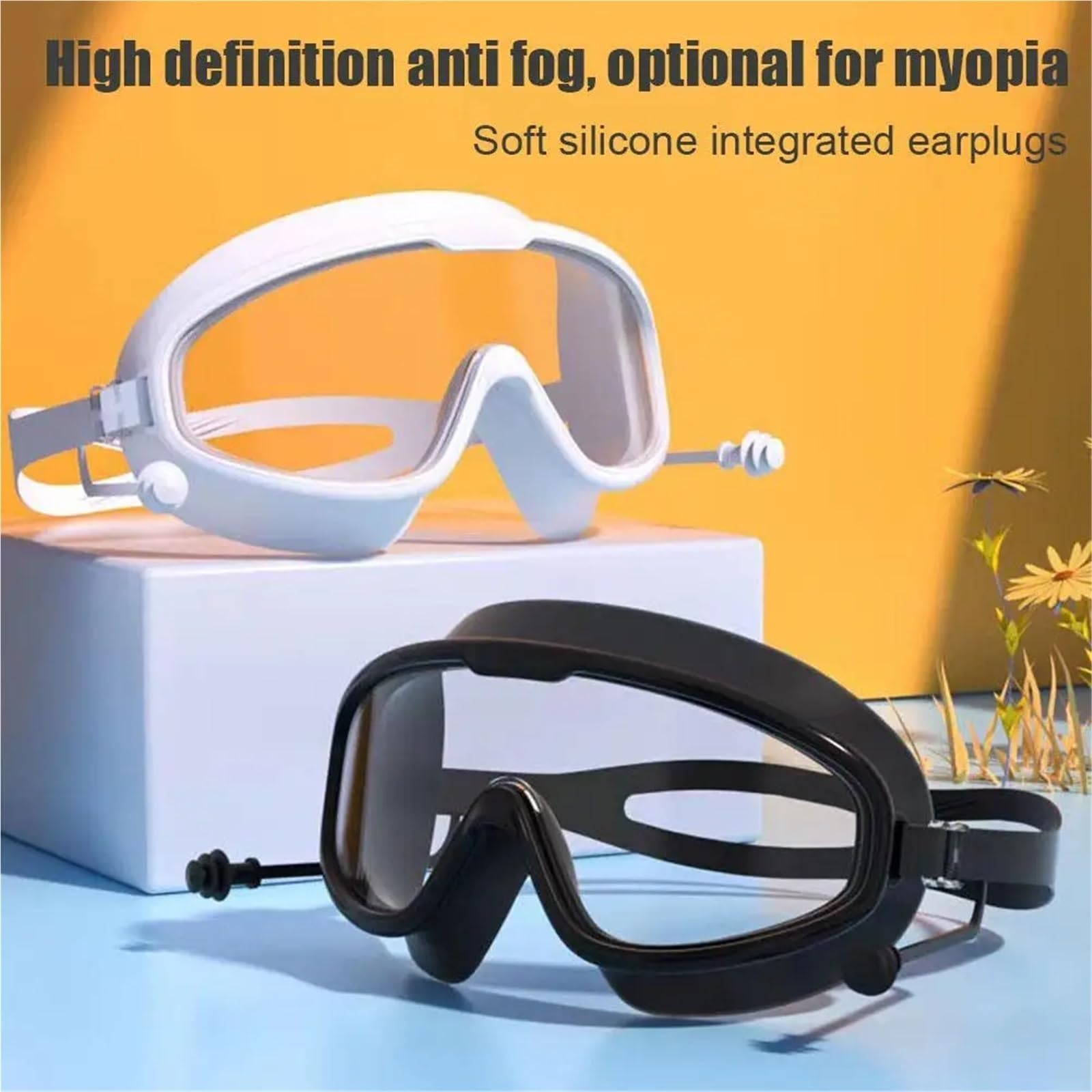 Gafas de natación for adultos silicona Para Deportes