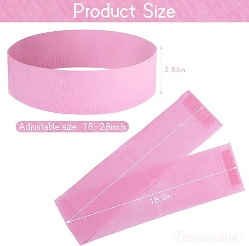 Miniatura 2 de Framendino, Paquete de 128 diademas faciales desechables de color rosa, no tejidas, elásticas, suaves, para el cuidado de la piel, con cierre cómodo