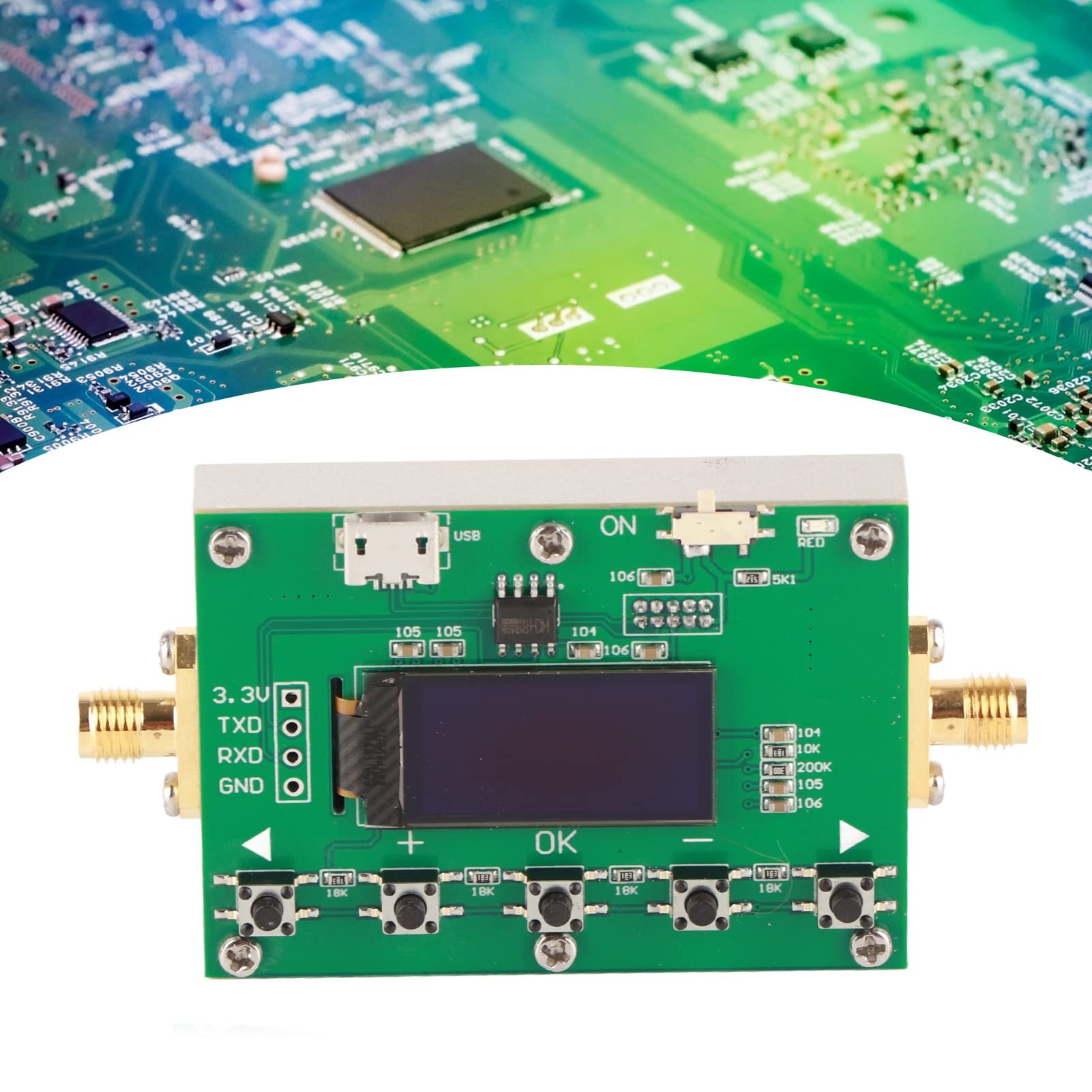 Aramox Modulo di Attenuatore Programmabile Digitale PCB per Amplificatore Radio, Attenuazione Regolabile 0-31.75db, Frequenza LF-6GHz, Ideale per Applicazioni RF