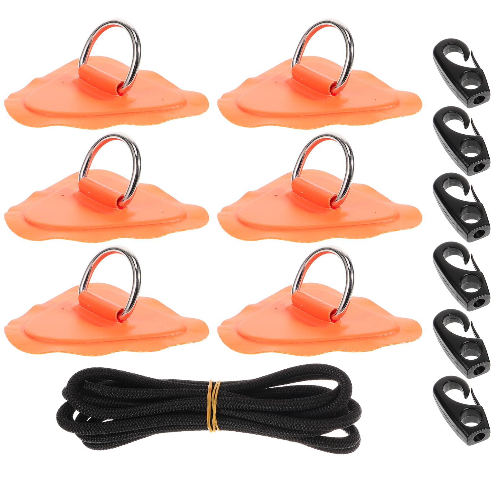 Toddmomy Accessoires de Fixation de plaques gonflables canoë Accessoires pour Bateaux Planche de Surf Accessoires de Kayak Combinaison de Patch d'anneau en D de Kayak Métal