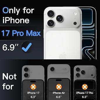 JETech Screen Protector for iPhone 17 Pro Max, 3-Pack