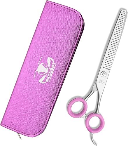Miniatura 7 de Tijeras de aseo para perros, tijeras de 7.0 pulgadas con color mate de lujo, 56 tijeras de adelgazamiento de dientes
