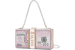 Covelin Pink Rhinestone Evening Handbag Money Bag