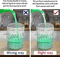 Vista 5 de Bathroom Glass Soap Dispenser with Durable Rust-Proof Plastic Foam Pump Hand Lotion Dispenser Antislip Shampoo Kitchen 10oz