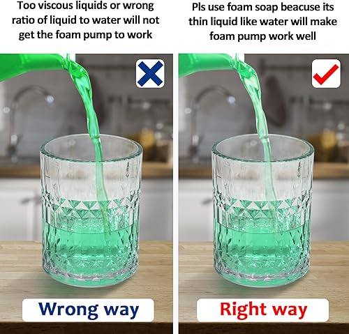 Miniatura 5 de Dispensador de jabón de vidrio para baño con bomba de espuma de plástico resistente al óxido, dispensador de loción de manos, champú antideslizante