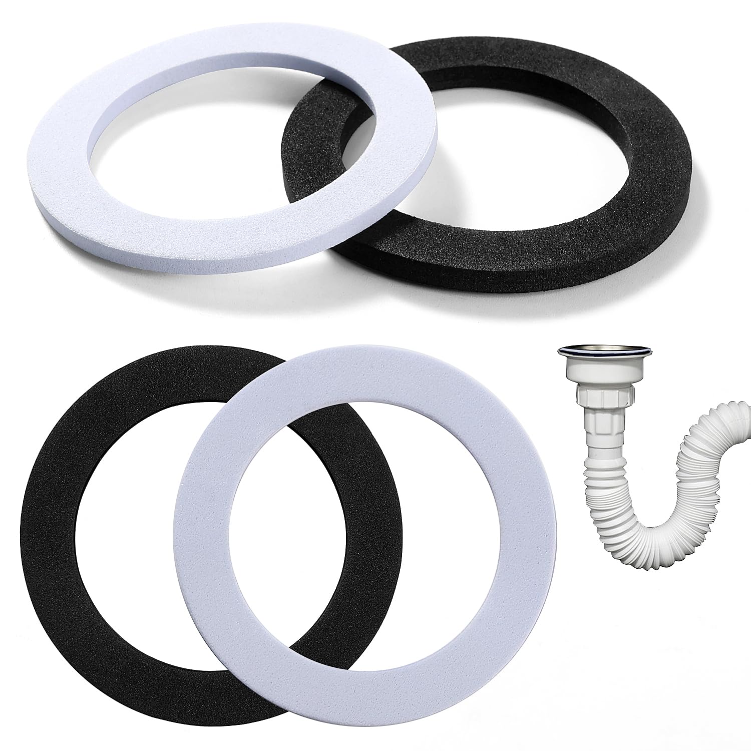 Lyeteung 4 PCS 84mm Sink O Ring Seal Washer, Basin Plug Sealing Washer, Replacement Sink Drain Accessories Seal Ring