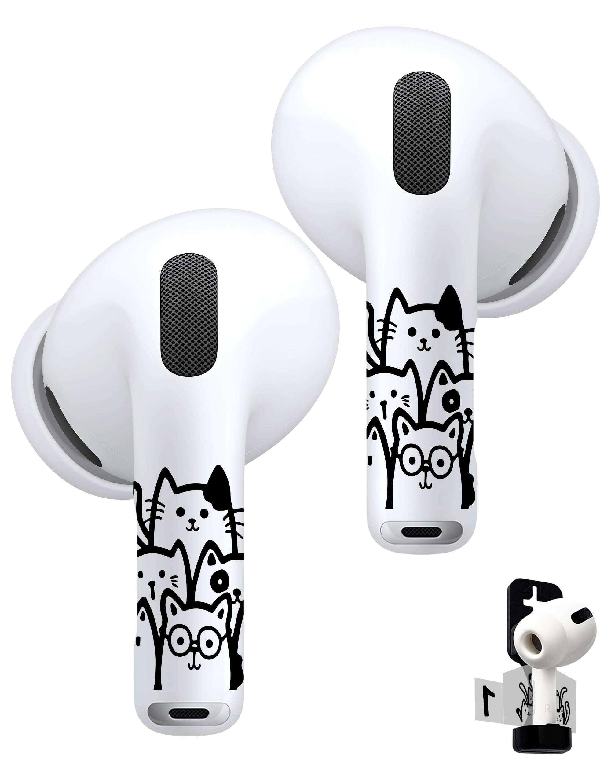 ROCKMAX for AirPods Pro 2 Skin Accessories, Black Cats Sticker